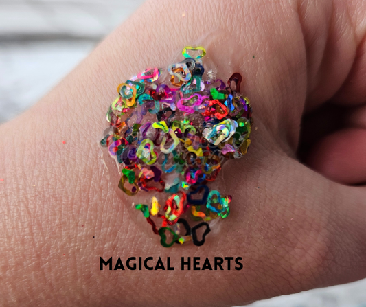 Magical Hearts glitter gel